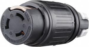 Bryant Locking Connector,Black,Nylon,3 Poles  3764