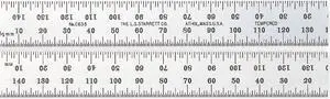STARRETT C635E-150 Steel Rule,Spring Tempered,150mm,Type 35