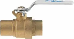 MILWAUKEE VALVE UPBA485B 1 1" Sweat Brass Ball Valve Inline