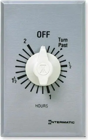 INTERMATIC FF32H Timer,Spring Wound,2 Hr,SPDT,Silver