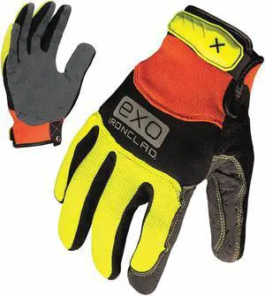 Mechanics Glove,High-Visibility,PR IRONCLAD EXO-HVP-02-S