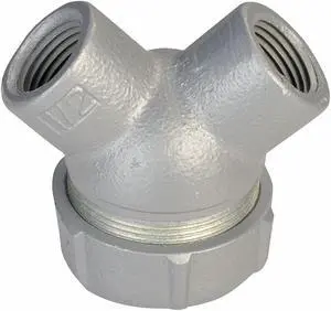 Appleton Electric Capped Elbow,Iron,Trade Size 1/2in  ELBY-50