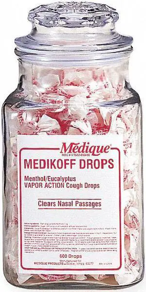 Cough Drops, Cherry Menthol, Pk 600