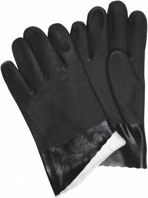 MCR SAFETY 6521SJ 6521SJ Chemical Resistant Gloves, PVC, 10 in L, Not Rated,
