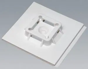 PANDUIT SGABM50-A-L Cable Tie Mounting Base, Nylon 6/6, White, 1.5 in L