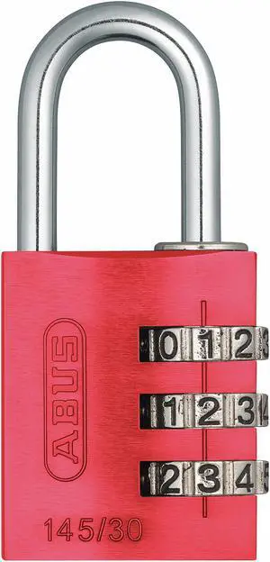 Abus Combination Padlock, Resettable Side-Dial Location, 1" Shackle Height