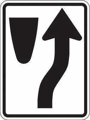 LYLE R4-7-18HA Keep Right Traffic Sign, 24 in H, 18 in W, Aluminum, Vertical