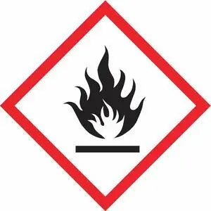 ACCUFORM LZH601EV5 Label,Flame,1x1 In,Poly,500 Roll