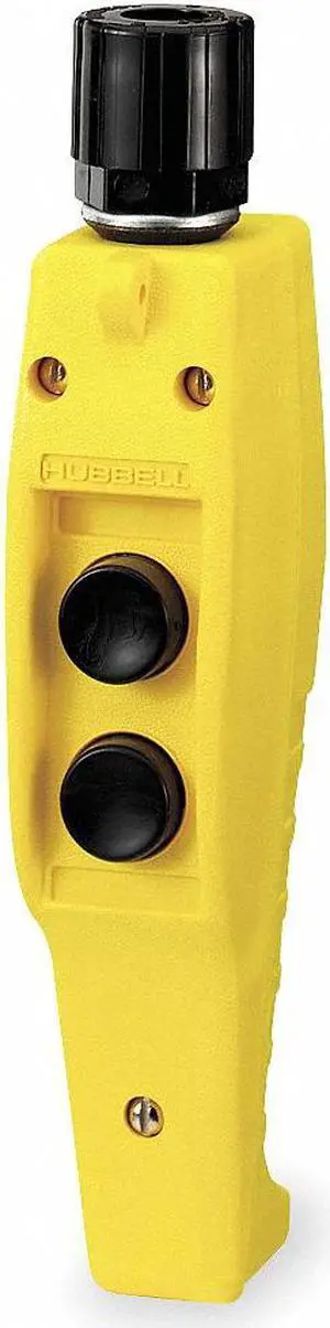 HUBBELL WIRING DEVICE-KELLEMS CPB20 Pendant Push Button Station,NO/NC,Yellow