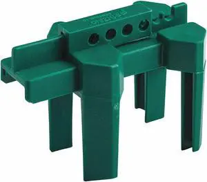 BRADY BS07A-GN Ball Valve Lockout,Grn,1/2 to 2-1/2 In.