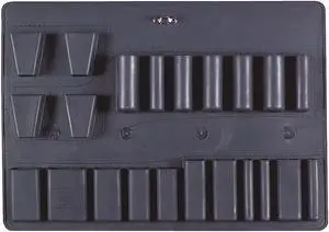 PLATT C PALLET Storage Case Set,17-1/4x12-1/4x1/2,Black