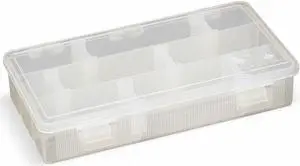 FLAMBEAU T300 Adjustable Compartment Box with 3 to 9 compartments, Plastic, 1