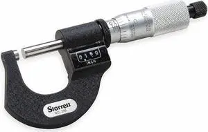 STARRETT T216XRL-1 Digital Outside Micrometer,1",Ratchet