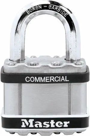 Different-Keyed Padlock, Extended Shackle Type, 1" Shackle Height, Silver