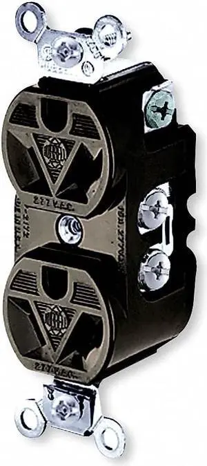 HUBBELL WIRING DEVICE-KELLEMS HBL5302 Straight Blade Receptacle, 7-15R, 15 A,