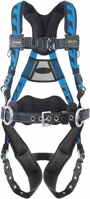 HONEYWELL MILLER ACA-TB-BDP/S/MBL Full Body Harness, Vest Style, S/M,