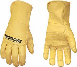 YOUNGSTOWN GLOVE CO 11-3245-60-M Leather 3D Pattern Gloves,Tan,M,PR