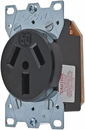 HUBBELL WIRING DEVICE-KELLEMS HBL7962 Straight Blade Receptacle, 10-50R, 50 A,