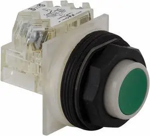 SCHNEIDER ELECTRIC 9001SKR3GH5 Non-Illuminated Push Button, 30 mm, 1NO, Green