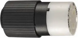 BRYANT BRY5669NC Straight Blade Connector, 6-15R, 15 A, 250V AC, 2 Pole, 3