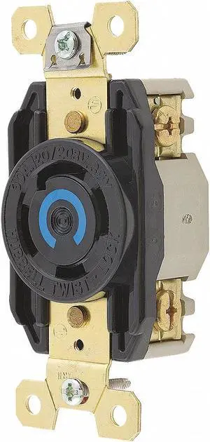 HUBBELL WIRING DEVICE-KELLEMS HBL2750 Locking Receptacle, L18-30R, 30 A,