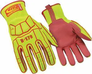 Ringers Gloves Impact Resistant Gloves Hi-Visibility Yellow, Red   179-10