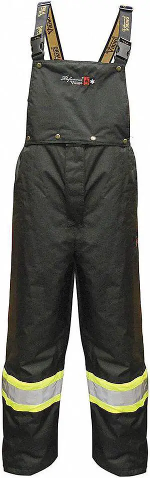 VIKING 3907FRWP-XL Flame-Resistant Insulated Rain Bib Pants, XL, 31 1/2 in