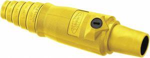 HUBBELL WIRING DEVICE-KELLEMS HBL400FY Connector, 3R, 4X, 12, Female, Yellow,
