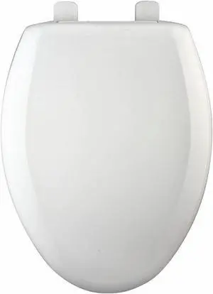 BEMIS 7900TDGSL Toilet Seat With Cover, Plastic, Elongated, White