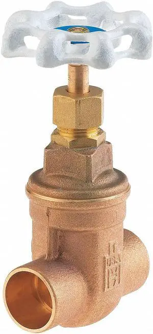 MILWAUKEE VALVE UP115 1/2 Gate Valve,1/2 In.,Solder