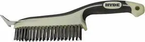 Wire Brush w/Scraper, 12 1/2 In