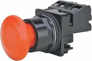 SIEMENS 52PR8W2A Mushroom Head Push Button, 30 mm, 1NO/1NC, Red
