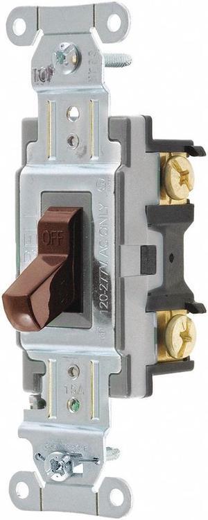 Wall Switch,Brown,15A,1-Pole Switch BRYANT CSB115B