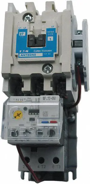 EATON AN19DN0T5E020 Nonreversing NEMA Magnetic Motor Starter, No Enclosure NEMA