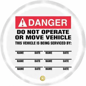 Accuform Steering Wheel Cover,Do Not Operate,20 HAWA KDD722