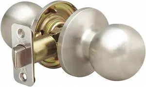 Yale Standard Duty Entrance Athens-Series Knob Lockset, Stainless Steel Finish