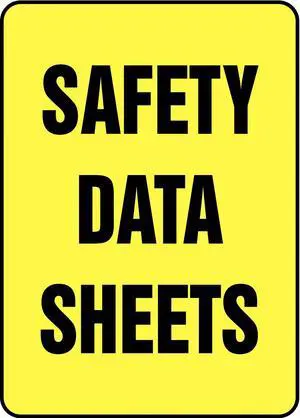 ACCUFORM MCHM517VP Safety Data Sheets Safety Sign, Safety Data Sheets, 10 in W,