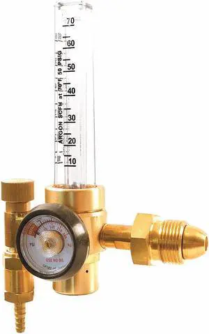 UNIWELD RF2480-580 Flowmeter Regulator, Argon, Single Stage, 0.965"-14 Inlet,
