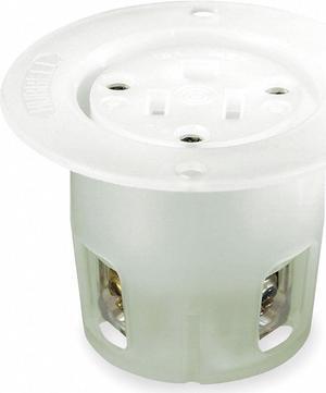 HUBBELL WIRING DEVICE-KELLEMS HBL5279C Flanged Straight Blade Receptacle,