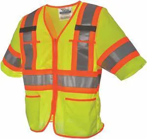 VIKING U6155G-3XL High Visibility Vest,Class 3,3XL,Green
