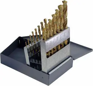CHICAGO-LATROBE 69871 15PC 135 Degree Heavy-Duty Cobalt Jobber Length Drill Set