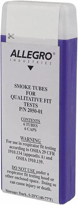 ALLEGRO INDUSTRIES 2050-01 Smoke Tube, Includes (6) Tubes, (6) Tube Caps, Glass
