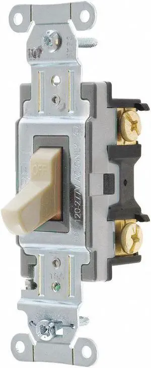 Wall Switch,Ivory,1/2 HP,1-Pole Switch HUBBELL WIRING DEVICE-KELLEMS CSB115I
