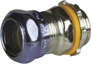 Raco 1-1/4" EMT Compression Connector, Rain Tight, 2-7/64" Overall Length 2905RT