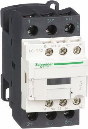 SCHNEIDER ELECTRIC LC1D32B7 IEC Magnetic Contactor, 3 Poles, 32 A Full Load