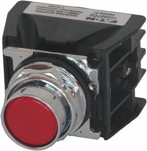 EATON 10250T706R Hazardous Location Push Button with Contacts, 30 mm, 1 NC, 1
