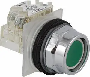 SCHNEIDER ELECTRIC 9001KR2GH5 Extended Push Button Operator, 30 mm, 1NO, Green