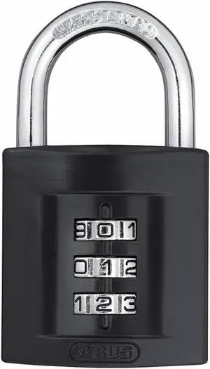 ABUS 158/40 Combination Padlock, Front, Black/Silver