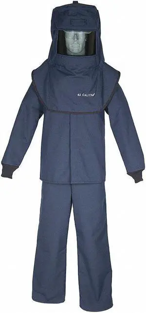 Oberon Company Arc Flash Suit Kit,Gray,XL  LNS4B-XL