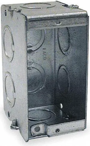 RACO 688 Electrical Box, 15.5 cu in, Masonry Box Type, 1 Gang, Steel,